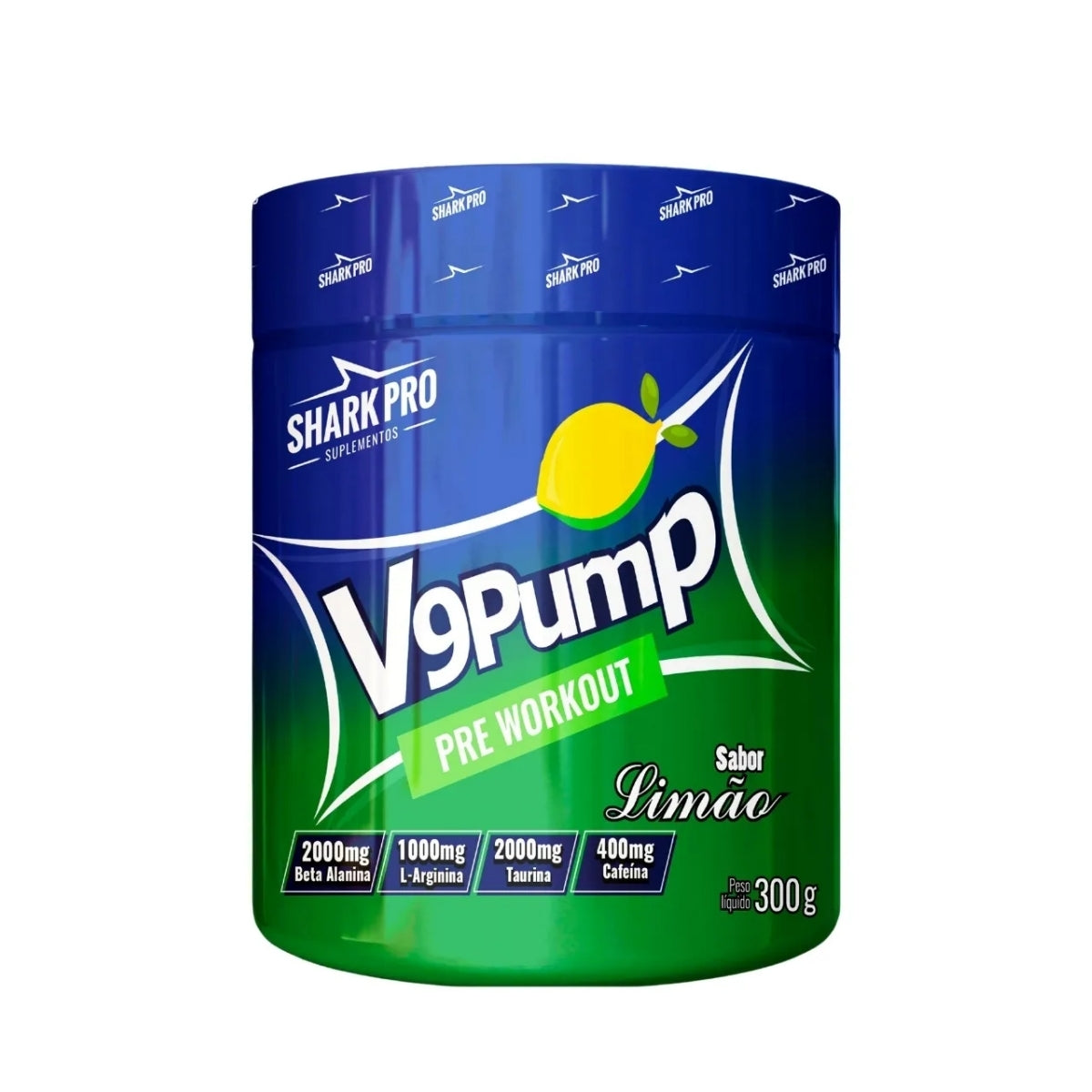 Pré Treino V9 Pump Refrigerante Limão Shark Pro | 300g