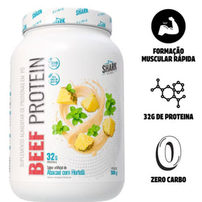 Whey Beef Protein Sabor Abacaxi com Hortelã Shark Pro | 900g