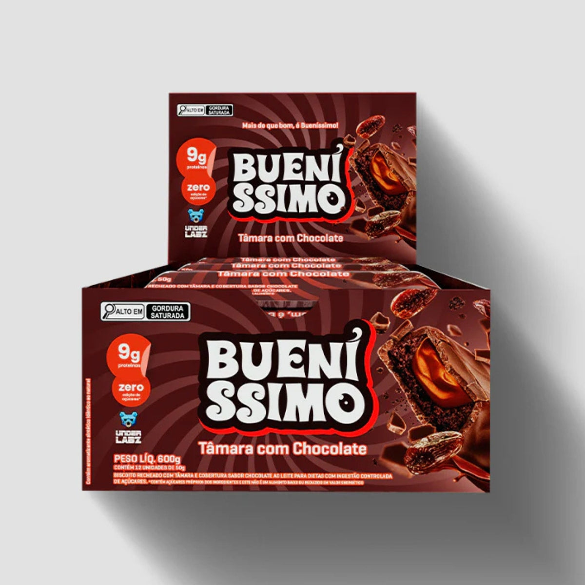 Barra Bueníssimo Tâmara com Chocolate Under Labz | 12x50g