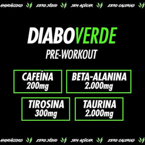 Energético Diabo Verde Pre-Workout Maça Verde | Lata 269ml