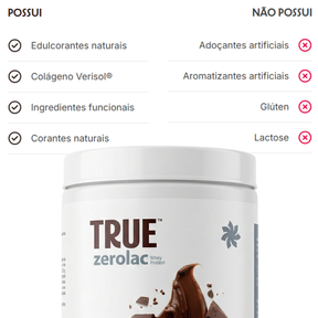 True Whey Zero Lactose Chocolate 70% Cacau | 900g