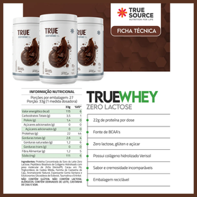 True Whey Zero Lactose Chocolate 70% Cacau | 900g
