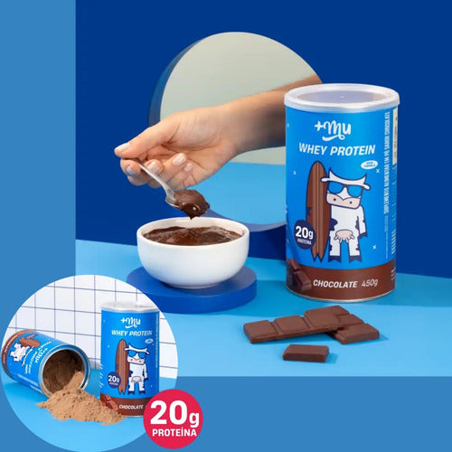 Whey Concentrado Mais Mu Chocolate | Pote 450g