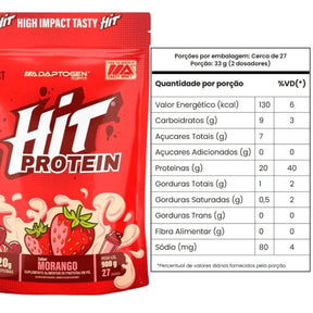 Hit Protein Morango Adaptogen | Refil 900g
