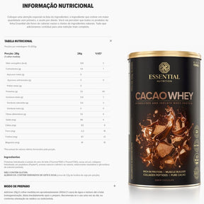 Cacao Whey Essencial Nutrition | 420g