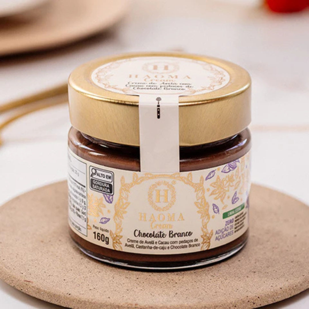 Haoma Cream Chocolate Branco Haoma Linha Stevia | 160g