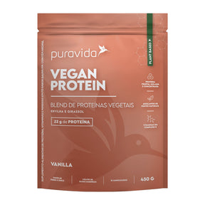 Vegan Protein Puravida Blend de Proteínas Vegetais Sabor Vanilla | 450g