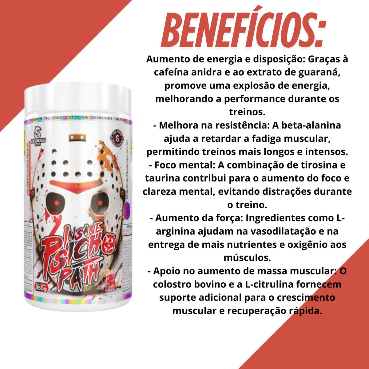 Pré Treino Insane Psicho Path Fruit Punch Demons Lab | 350g