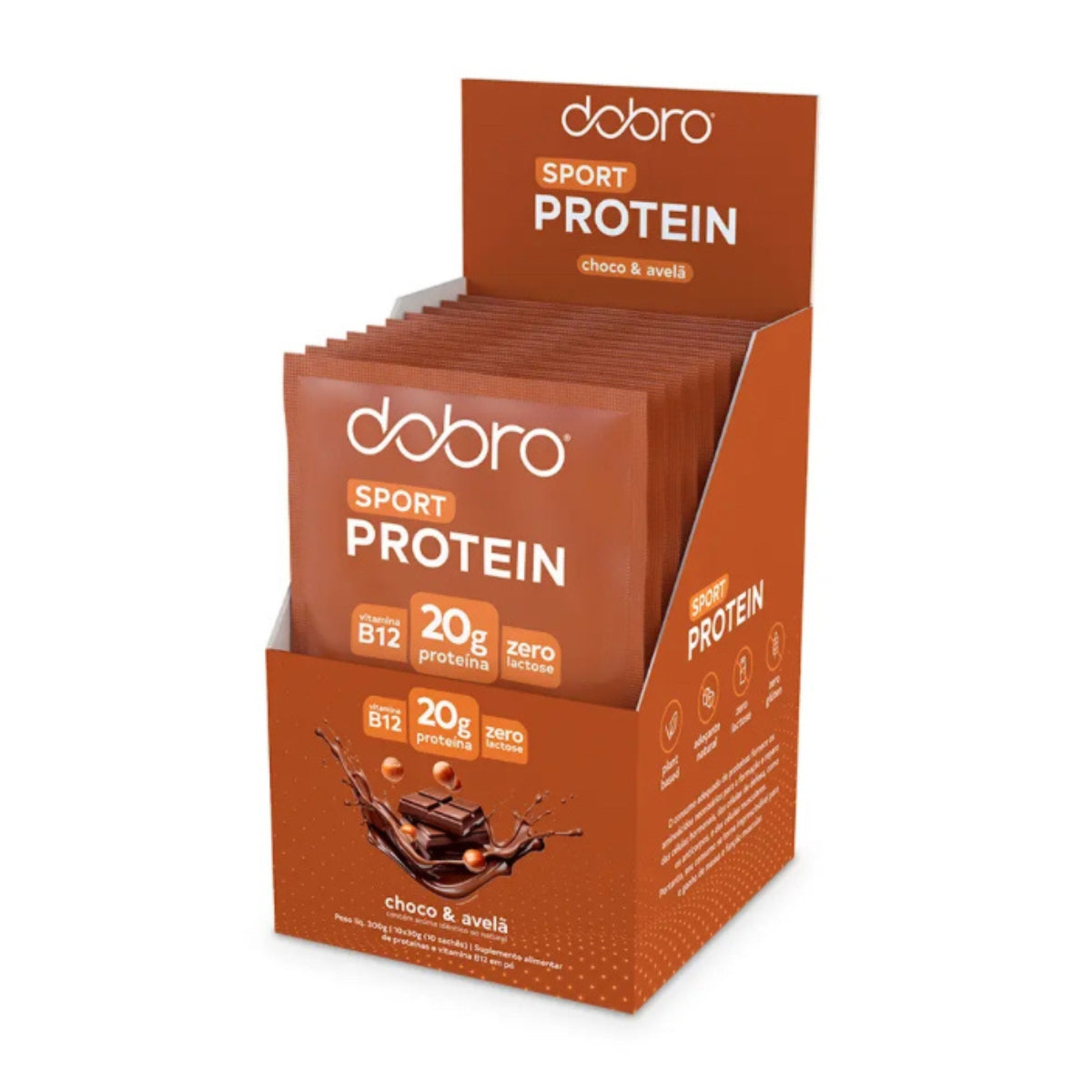 Sport Protein Chocolate e Avelã Dobro | 10x30g