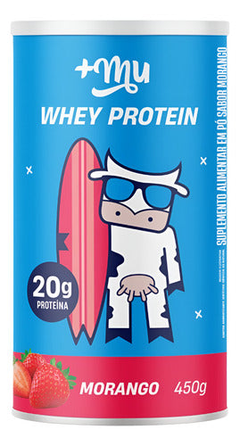 Whey Concentrado Mais Mu Morango | Pote 450g