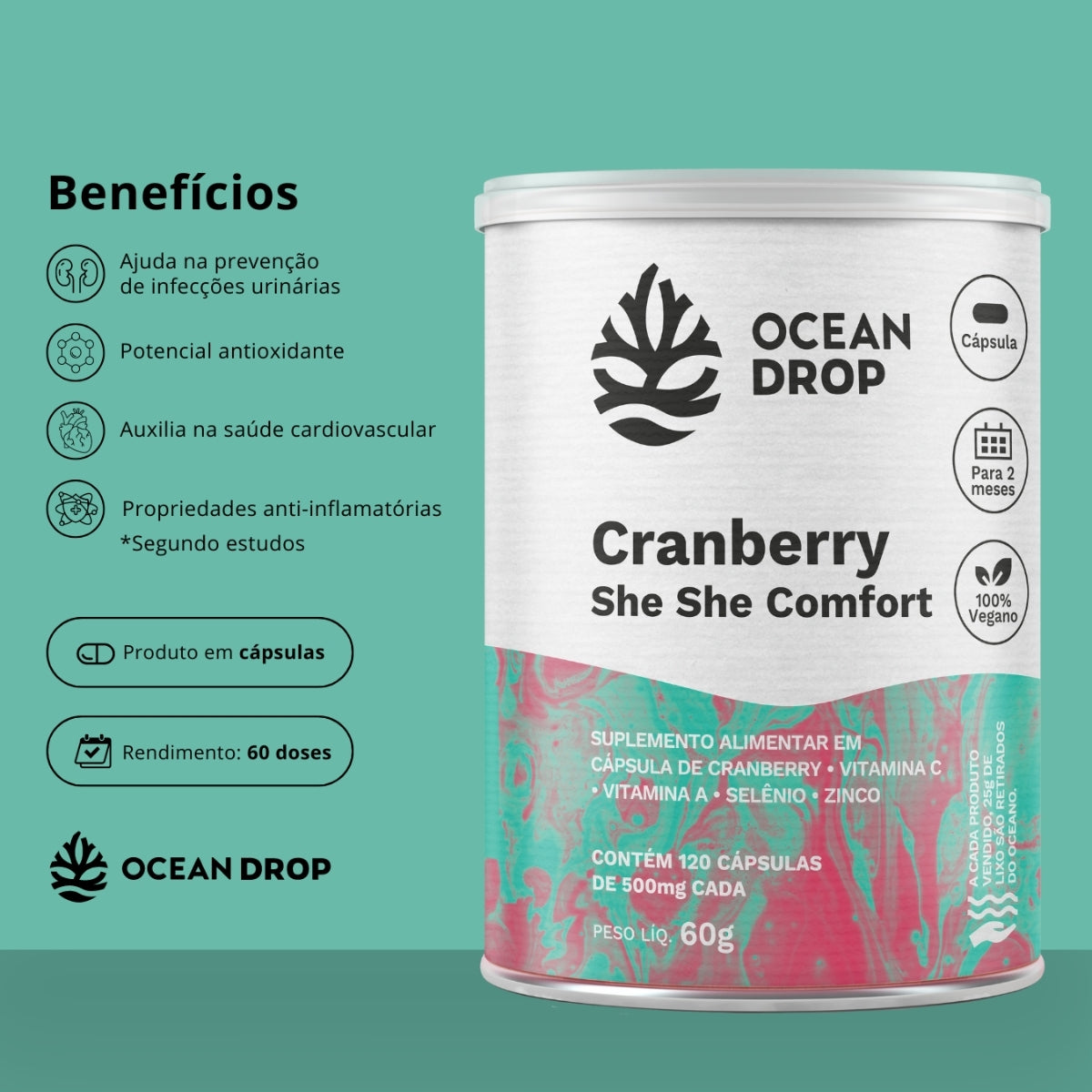 Cranberry She She Confort Ocean Drop | 120 cápsulas