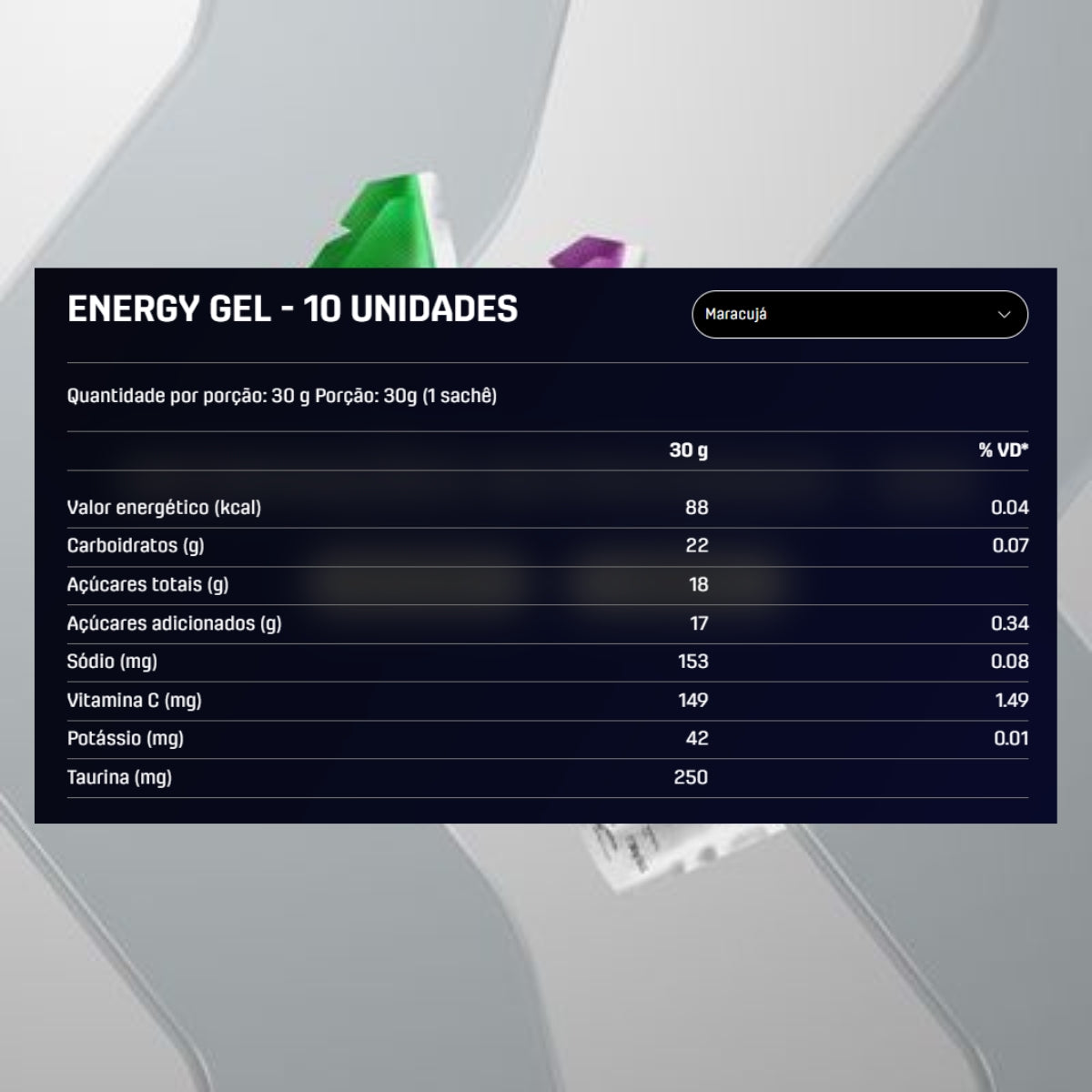 Energy Gel Maracujá Dux | unitário 30g
