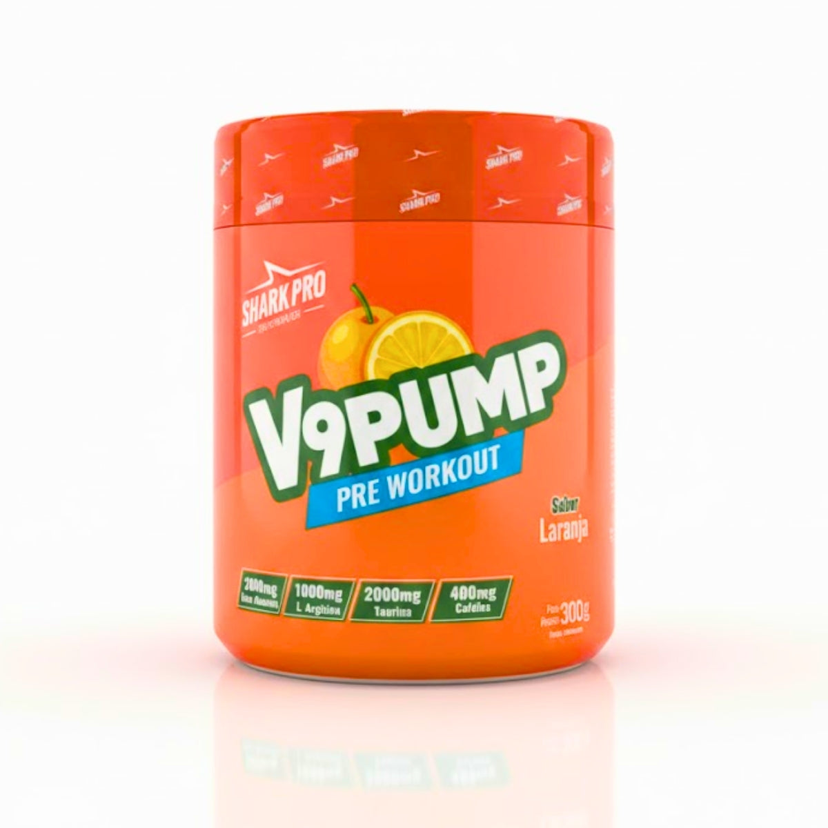 Pré Treino V9 Pump Refrigerante Laranja Shark Pro | 300g