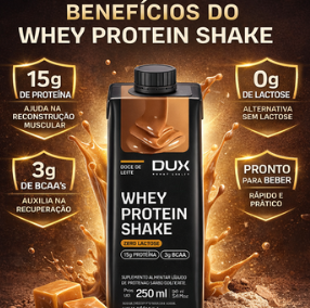 Whey Protein Shake Sabor Doce de Leite Dux | 250ml