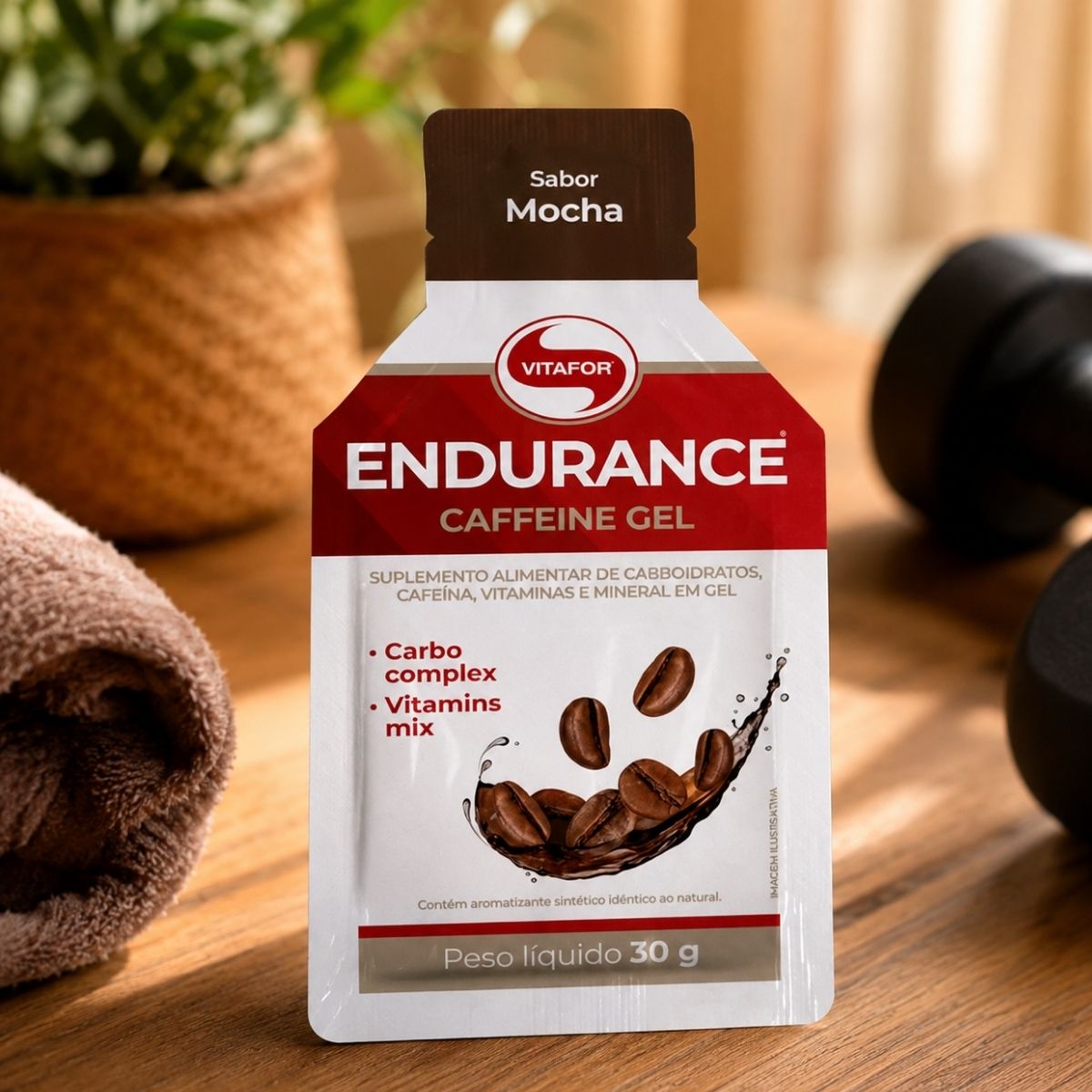 Endurance Caffeine Gel Mocha Vitafor | Sachê unitário 30g