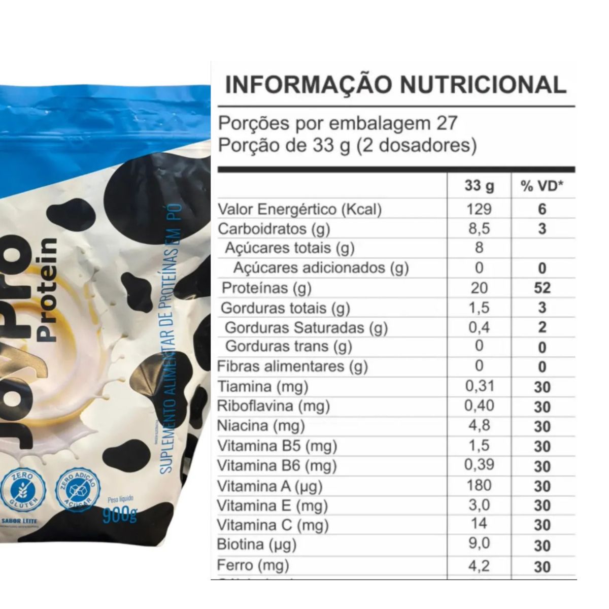 JoyPro Protein Sabor Leite Shark Pro | Refil 900g