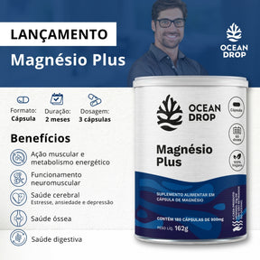 Magnésio Plus Ocean Drop | 180 cápsulas