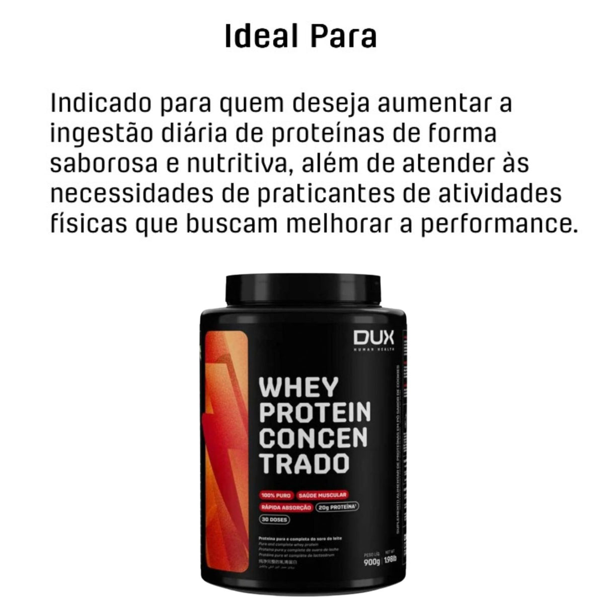 Whey Protein Concentrado Dux Human Health Chocolate | 900g