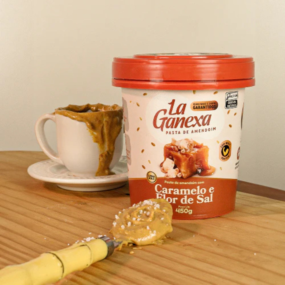 Pasta De Amendoim Caramelo e Flor de Sal La Ganexa | 450g