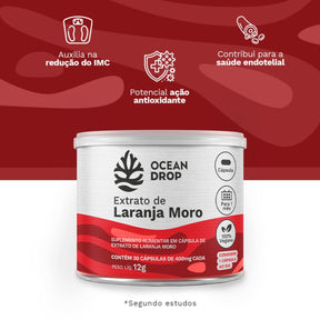 Extrato de Laranja Moro 500mg Ocean Drop | 30 cápsulas