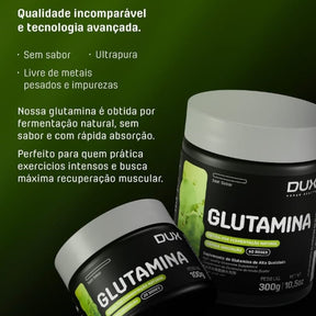 Glutamina Dux de Alta Qualidade | Pote 300g