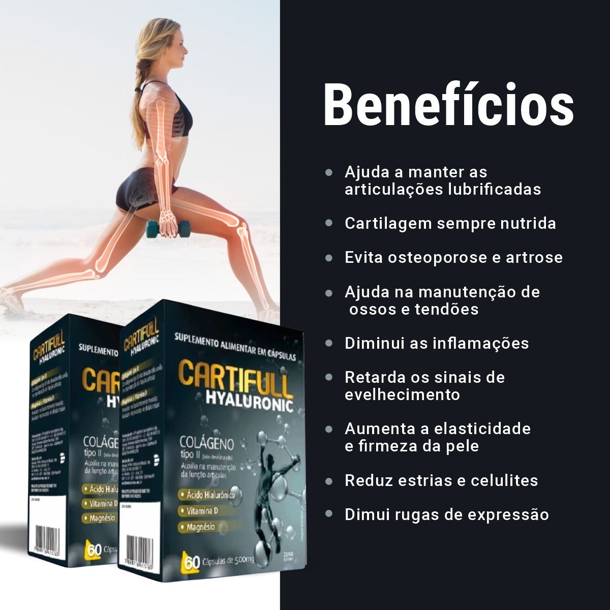 Cartifull Hyaluronic A2F | 60 Cápsulas
