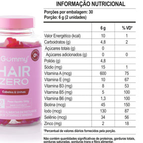 Gummy® Original Hair Zero Açúcar Vitamin Tutti Frutti | 180g