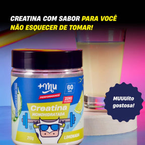 Creatina Mais Mu Performance 100% Pura Limonada | 210g Limão