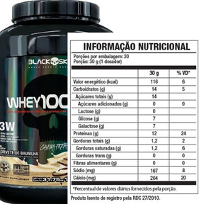 Whey 100%HD Gourmet Black Skull Sorvete de Baunilha | 900g
