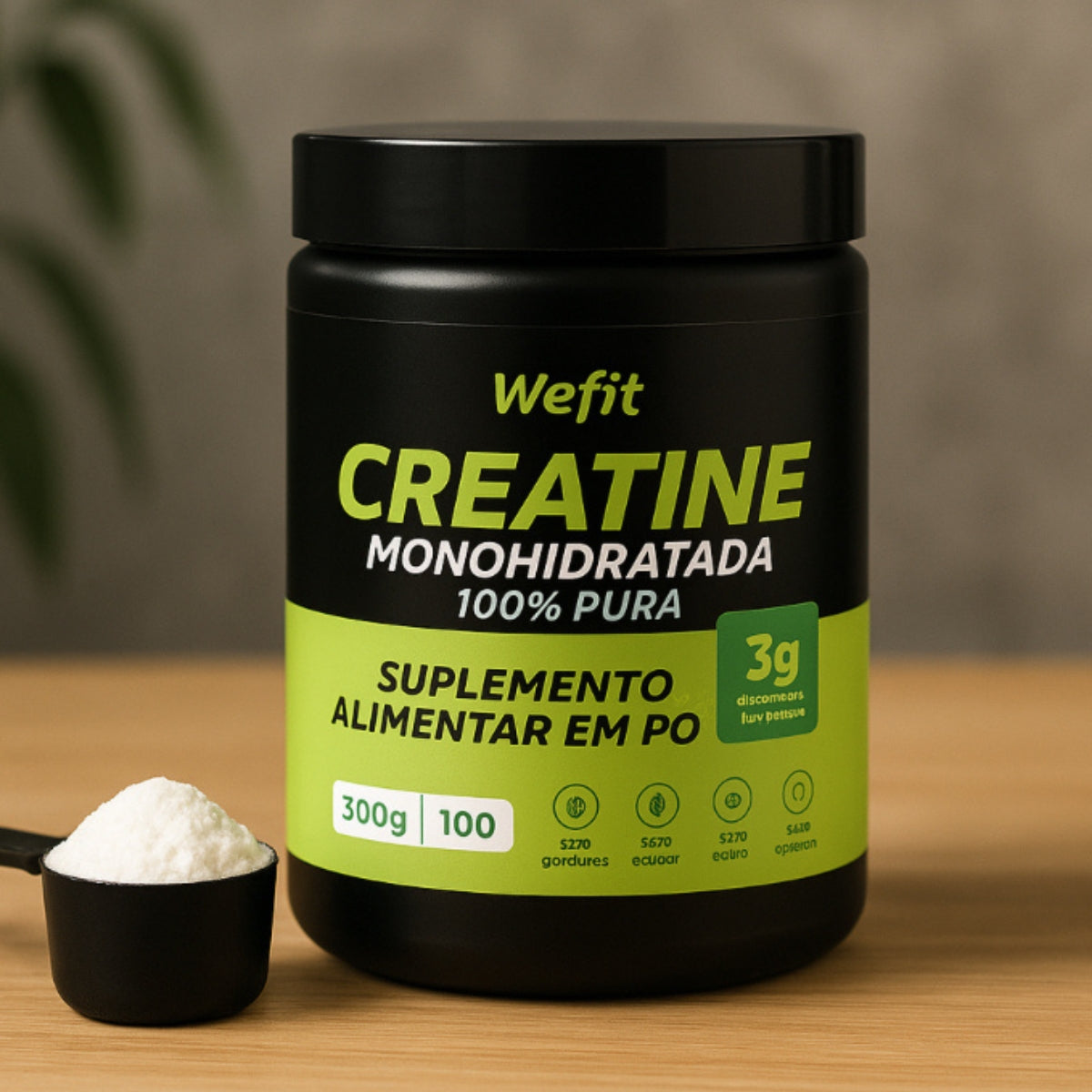 Creatina Monohidratada 100% Pura Wefit | 300g