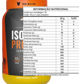 Isolate Protein Zero Lactose Sabor Pêssego e Manga New Millen | 900g