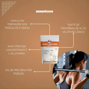 Whey Protein WPC Sabor Beijinho Vitafor | Sachê 900g