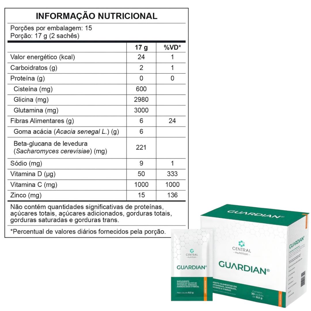 GUARDIAN® Sabor Tangerina Central Nutrition | 30 Sachês x 8,5g
