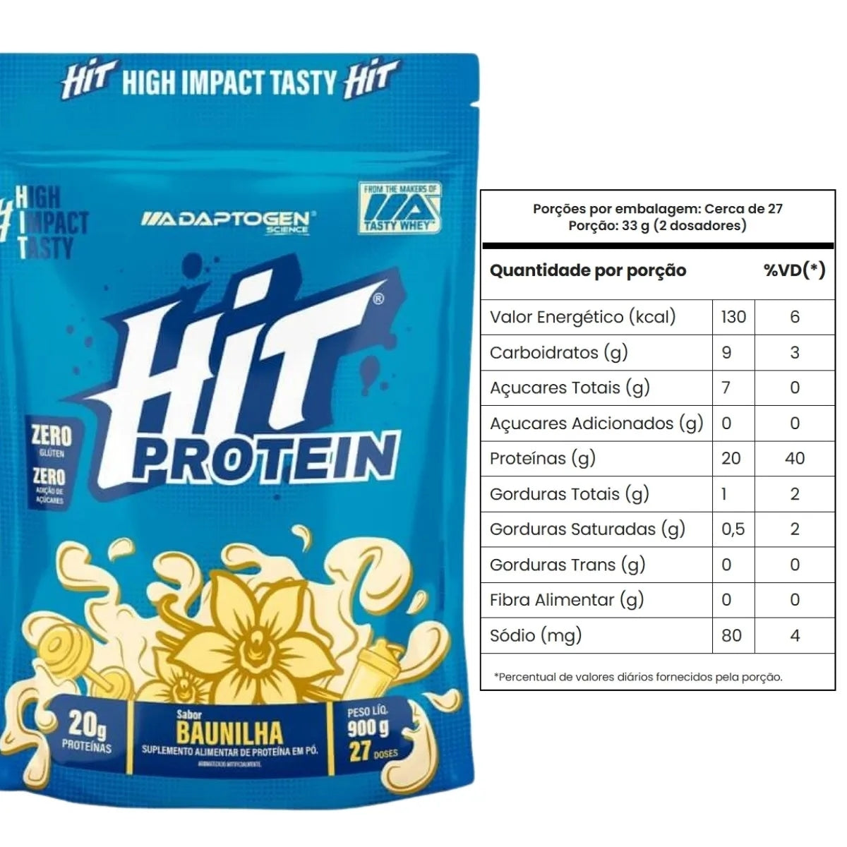 Hit Protein Baunilha Adaptogen | Refil 900g