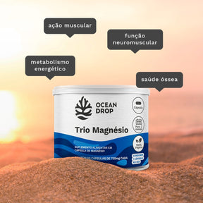 Trio Magnésio 720mg Ocean Drop | 60 cápsulas