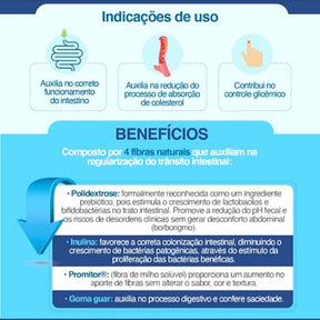 Kit | 3x 4 Fiber Suplemento Alimentar com Fibras ClinicMais | 200g